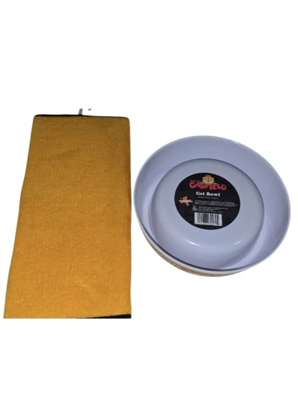 Garfield Pet Bowl with Yellow Placemat - Official